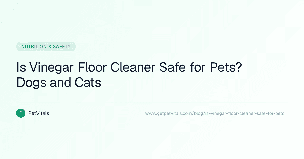 Is Vinegar Floor Cleaner Safe for Pets?