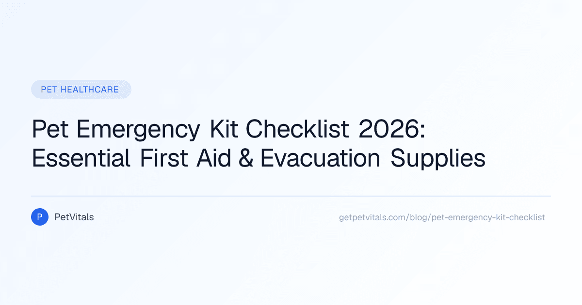 Pet Emergency Kit: What Every Dog and Cat Owner Needs
