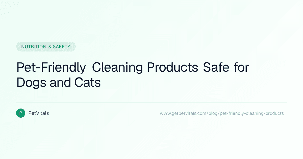 Pet-Friendly Cleaning Products: What to Use Around Dogs and Cats